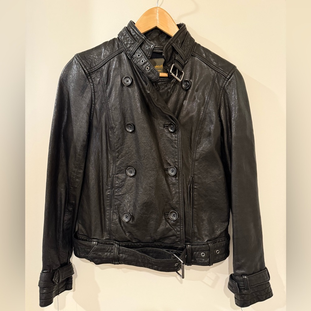 🖤🏍️ Madewell Wearmaster Leather Motorcycle Women's Jacket